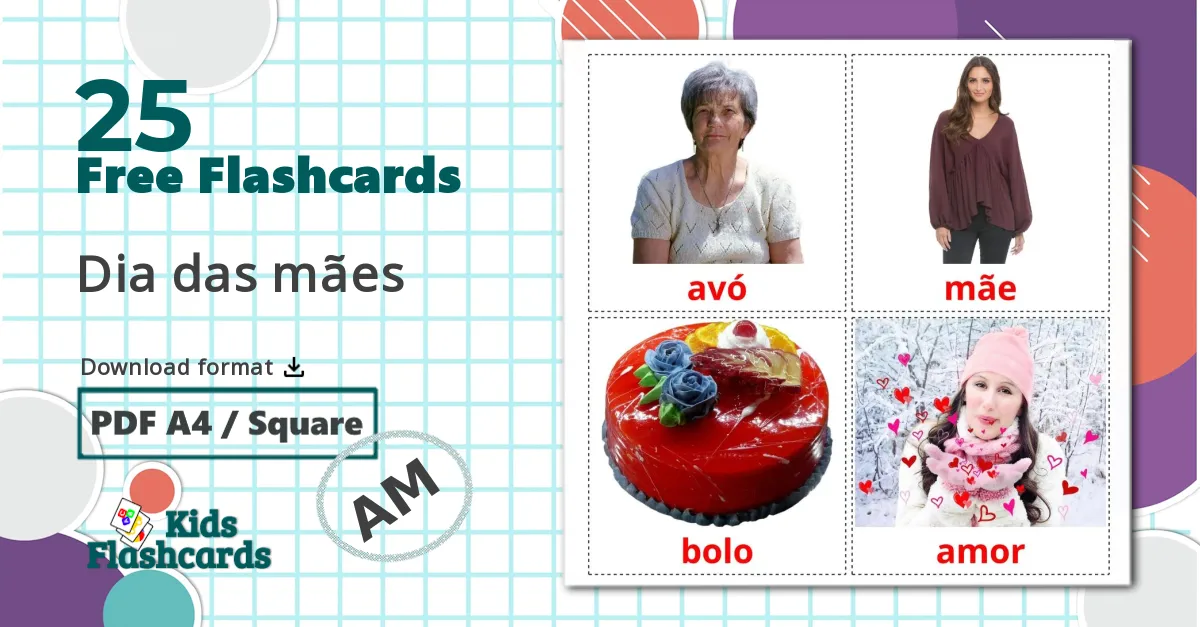25 Mother's day flashcards