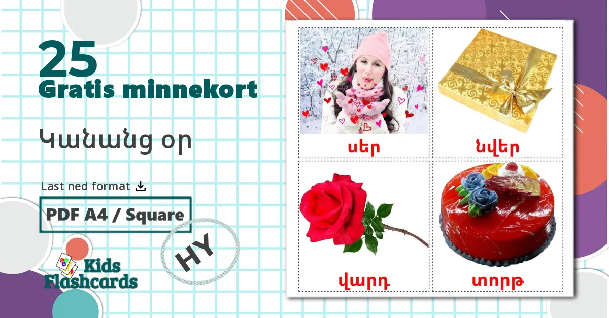 Mors dag - Ordforrådskort for armensk