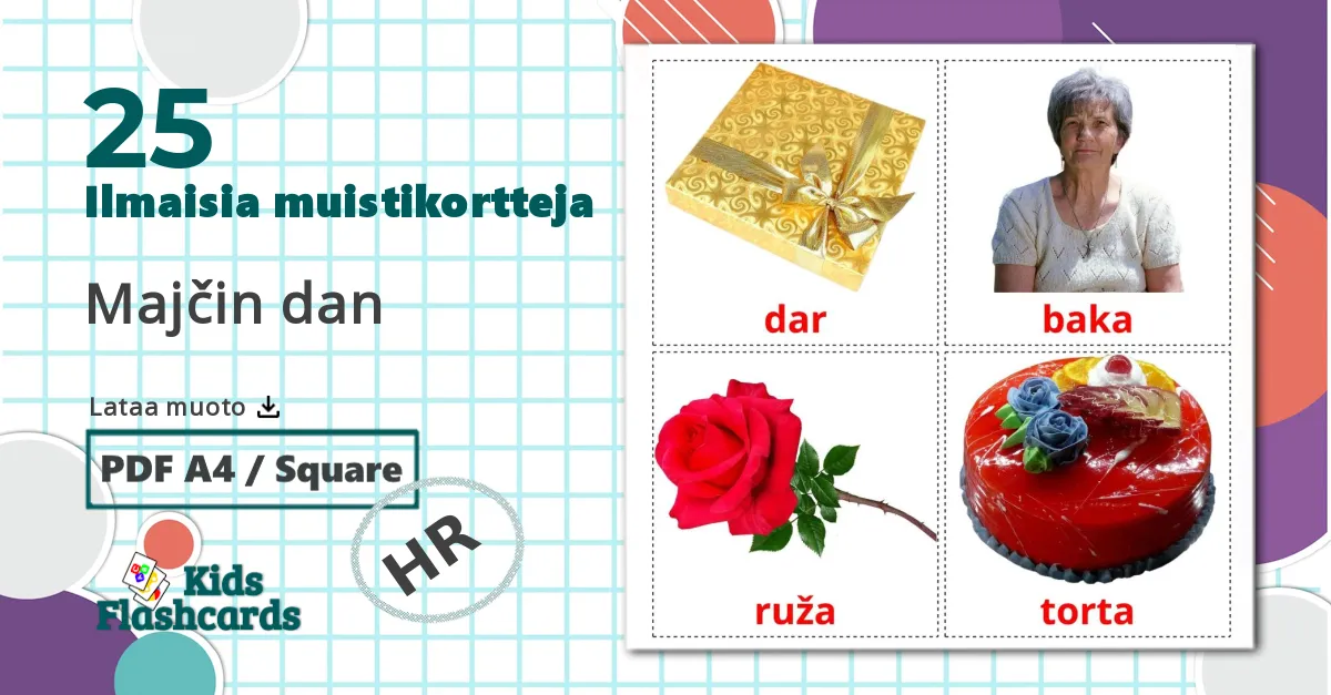 25 Majčin dan lasten kuvakortit