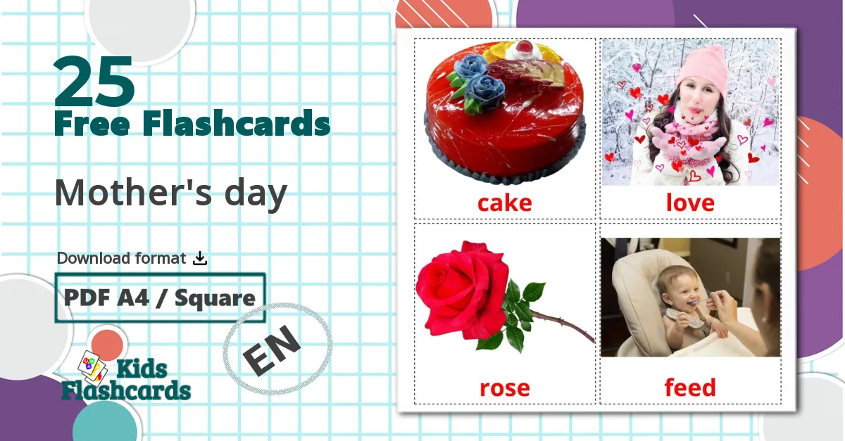 Mother's day flashcards