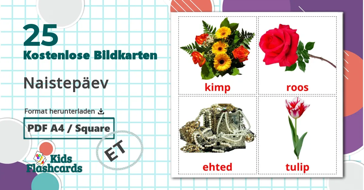 25 Bildkarten für Muttertag