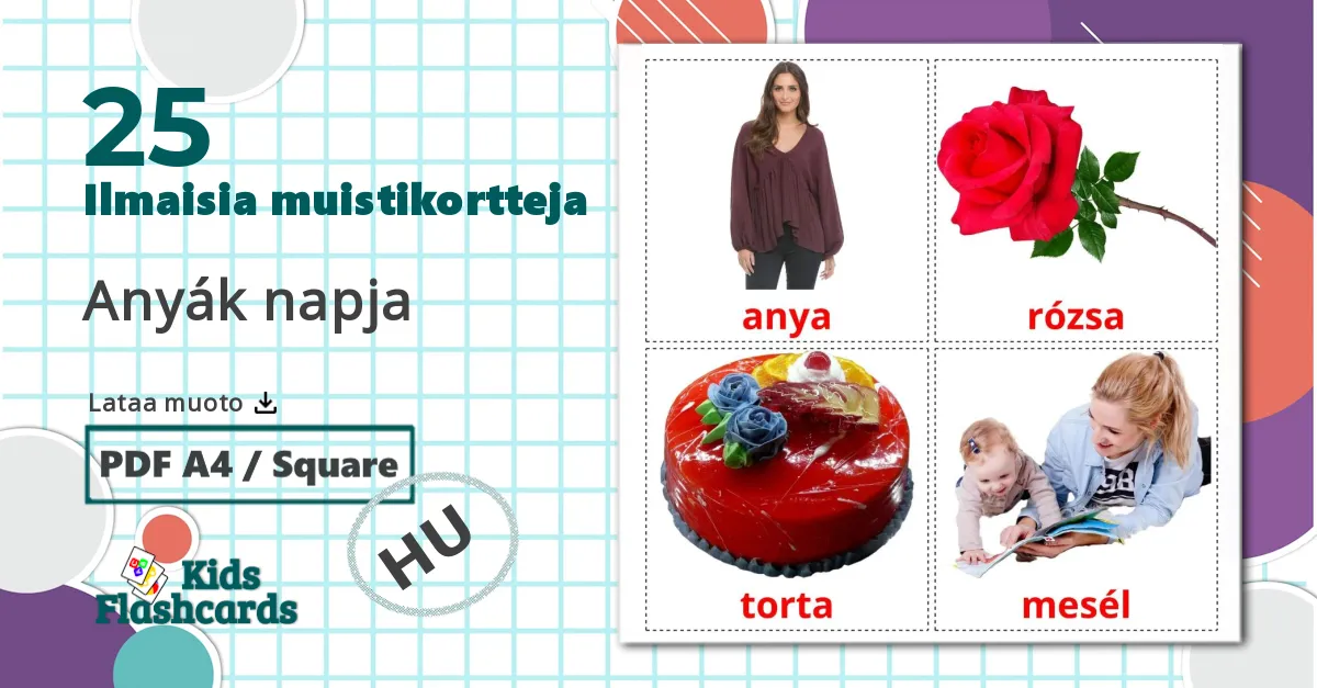 25 Anyák napja lasten kuvakortit