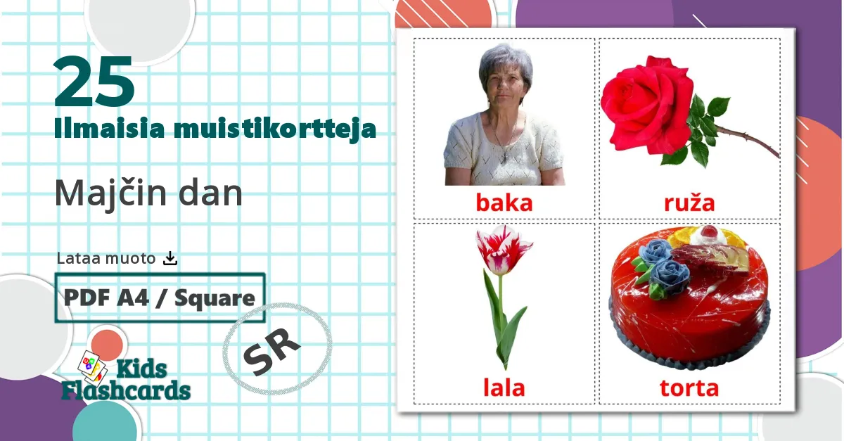 25 Majčin dan lasten kuvakortit