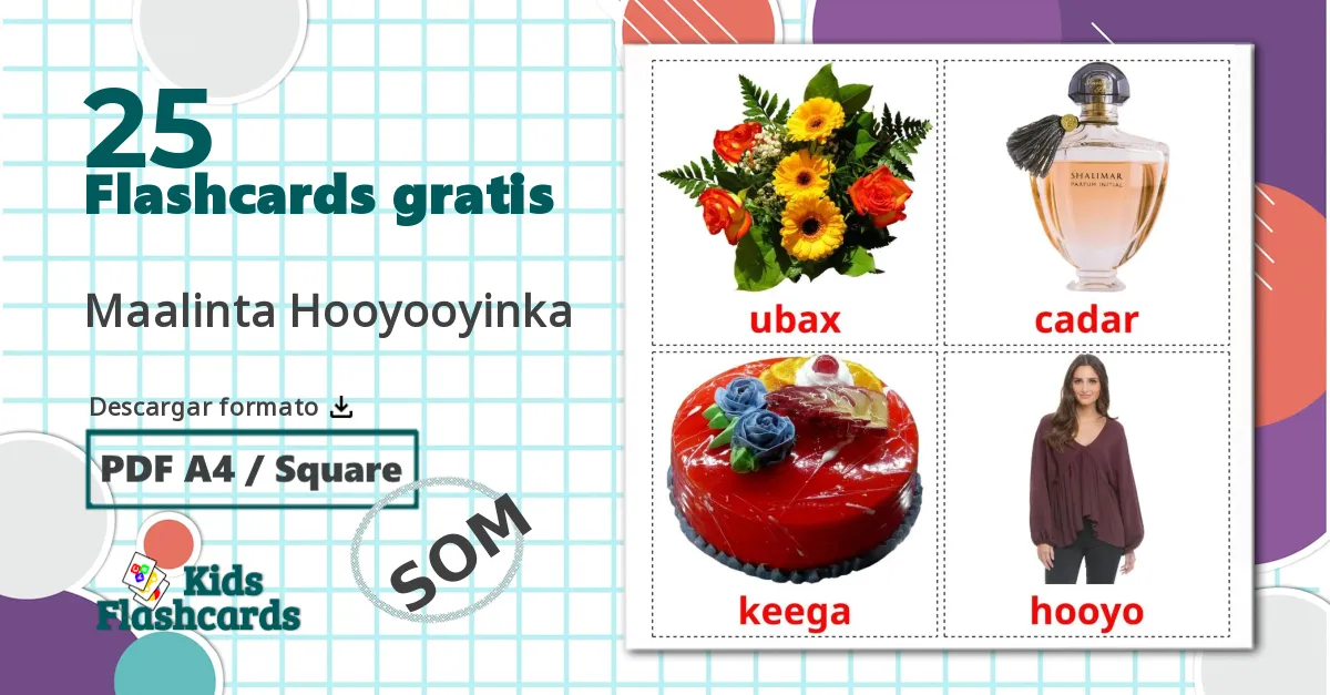 25 tarjetas didacticas de Día de la madre