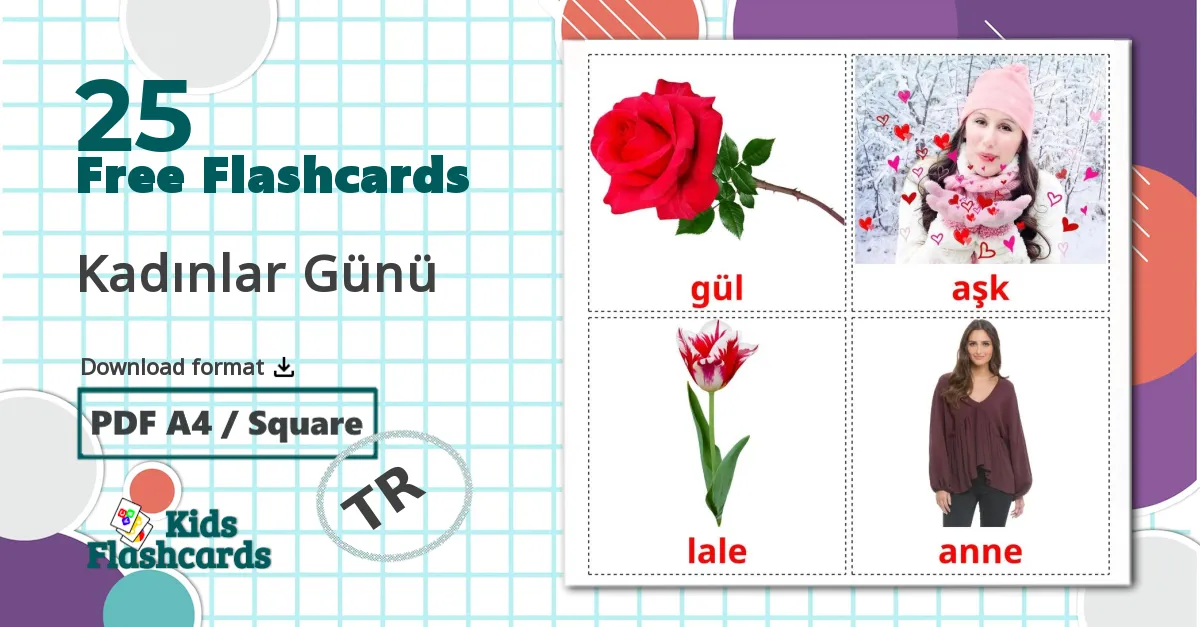 25 Kadınlar Günü flashcards