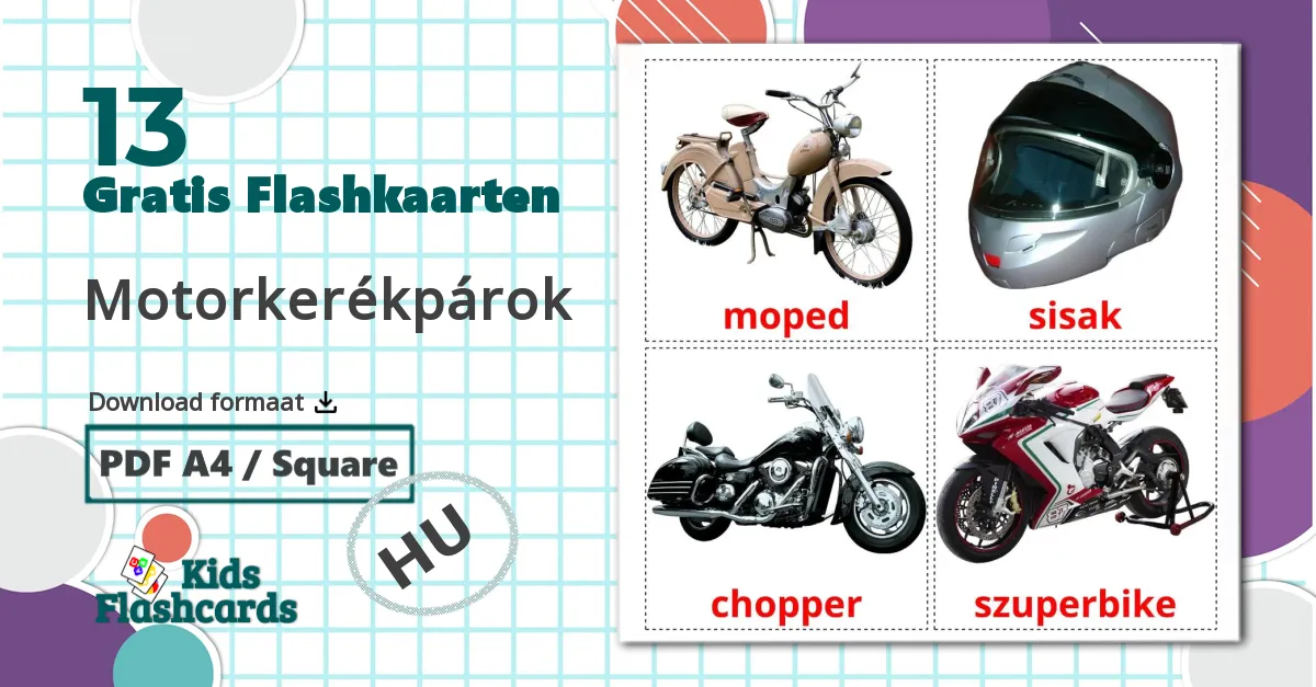 13 Motorkerékpárok flashcards