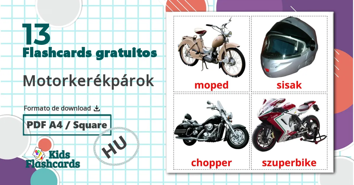 13 Flashcards de Motorkerékpárok