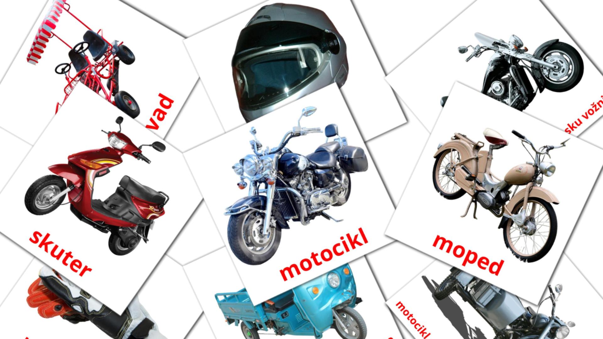 tarjetas didacticas de Motocikli