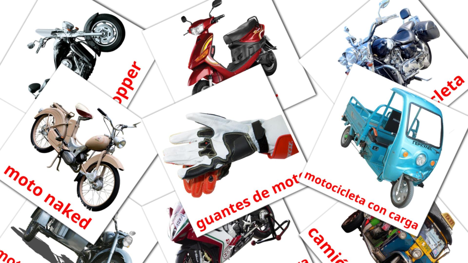 tarjetas didacticas de Motocicletas