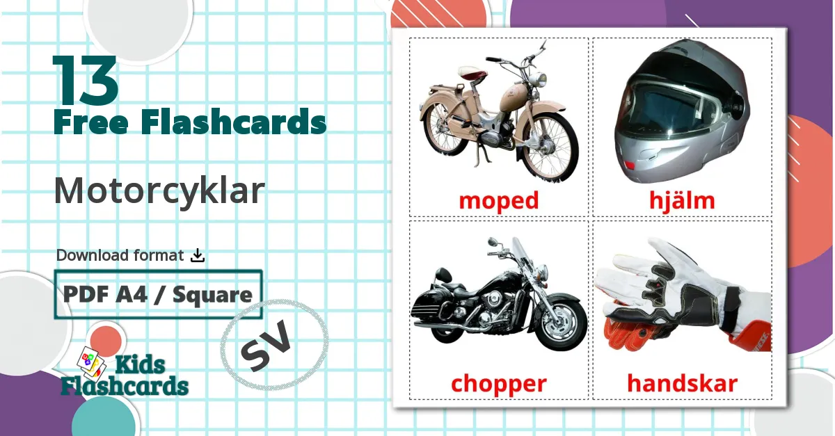 13 Motorcyklar flashcards