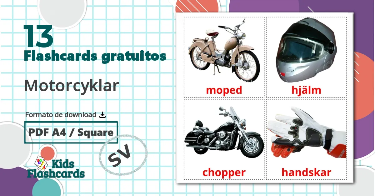 13 Flashcards de Motocicletas