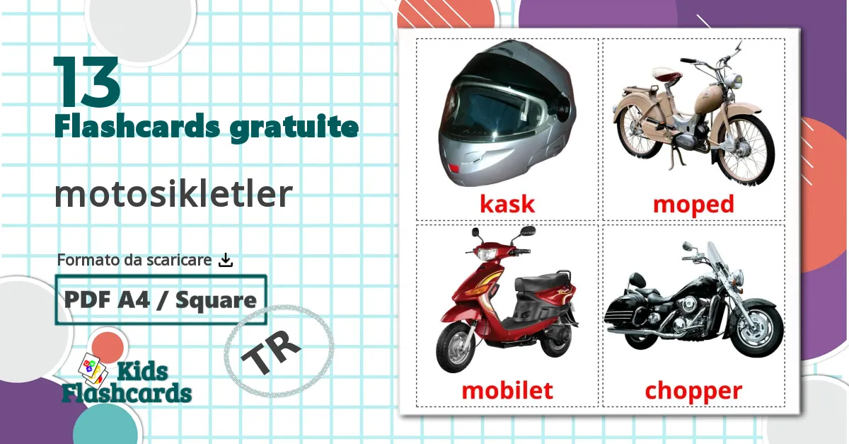 13 flashcards di Motociclette