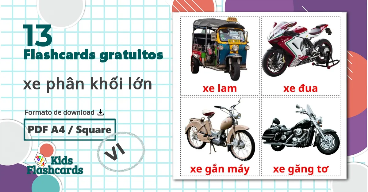 13 Flashcards de Motocicletas