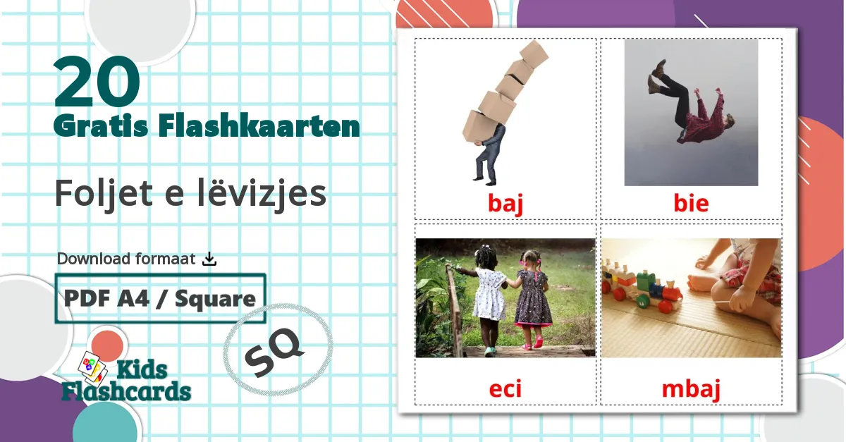 20 Foljet e lëvizjes flashcards