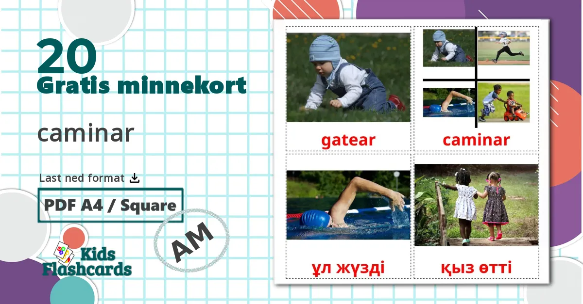 20 Handlingsverb bildekort