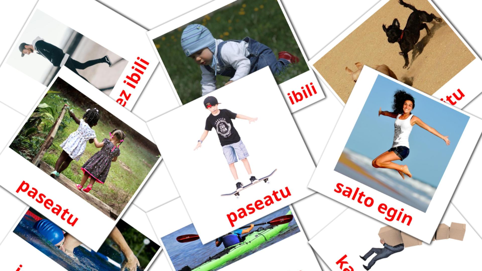 Movement verbs - basque vocabulary cards