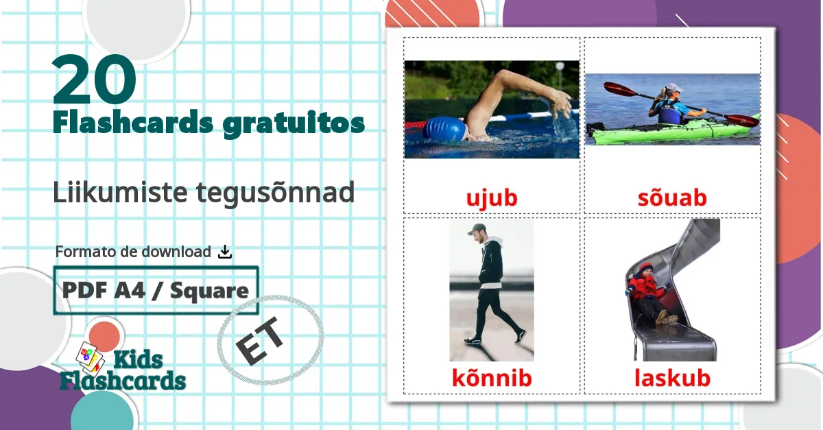 20 Flashcards de Liikumiste tegusõnnad