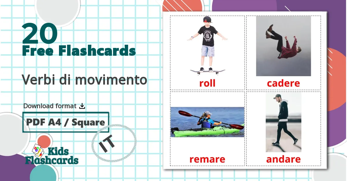 20 Verbi di movimento flashcards