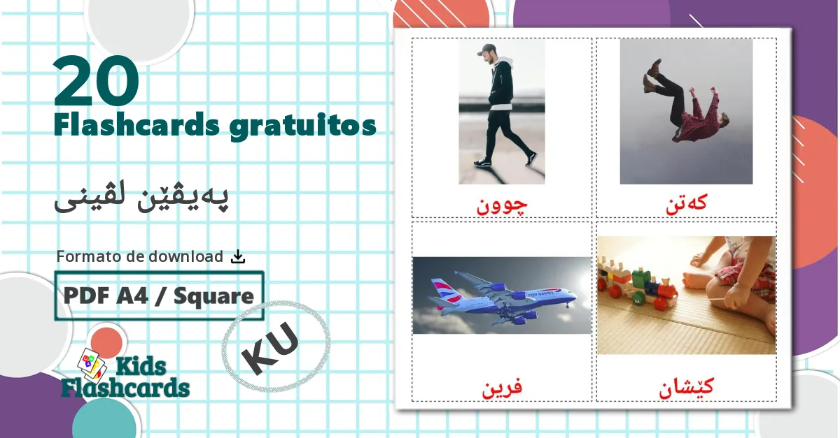 20 Flashcards de Verbos de Movimento