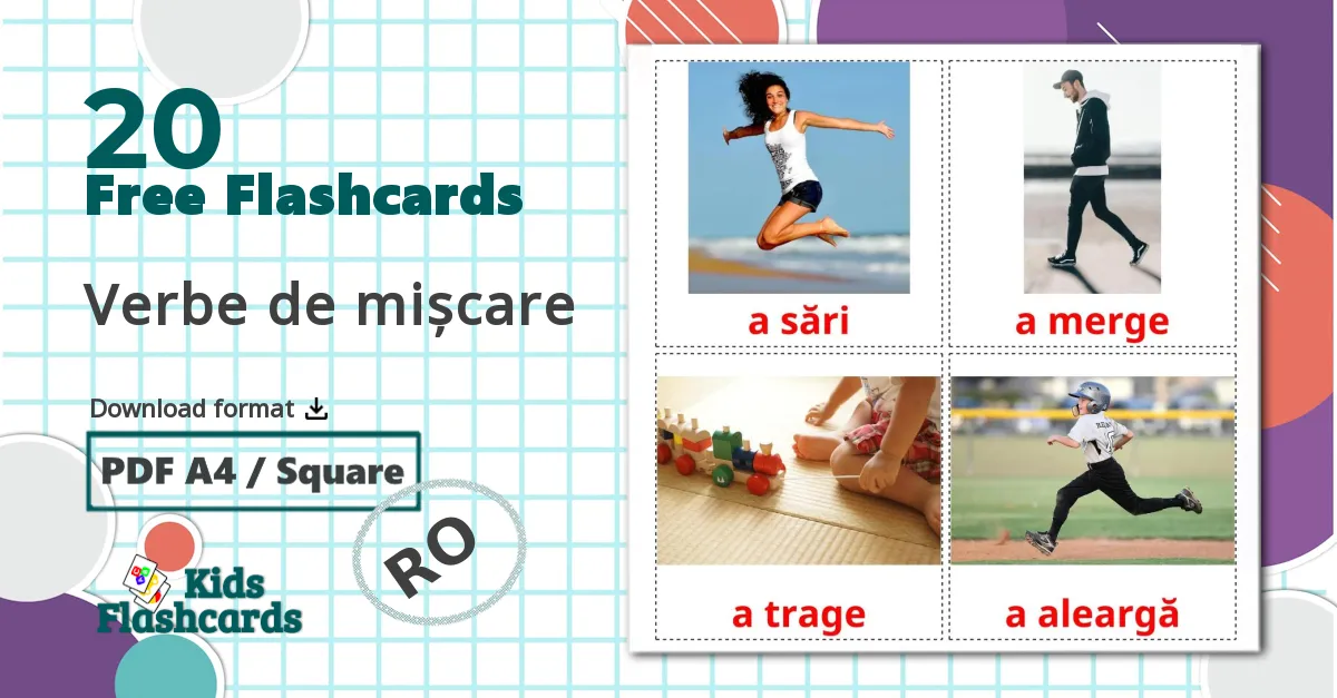 20 Verbe de mișcare  flashcards