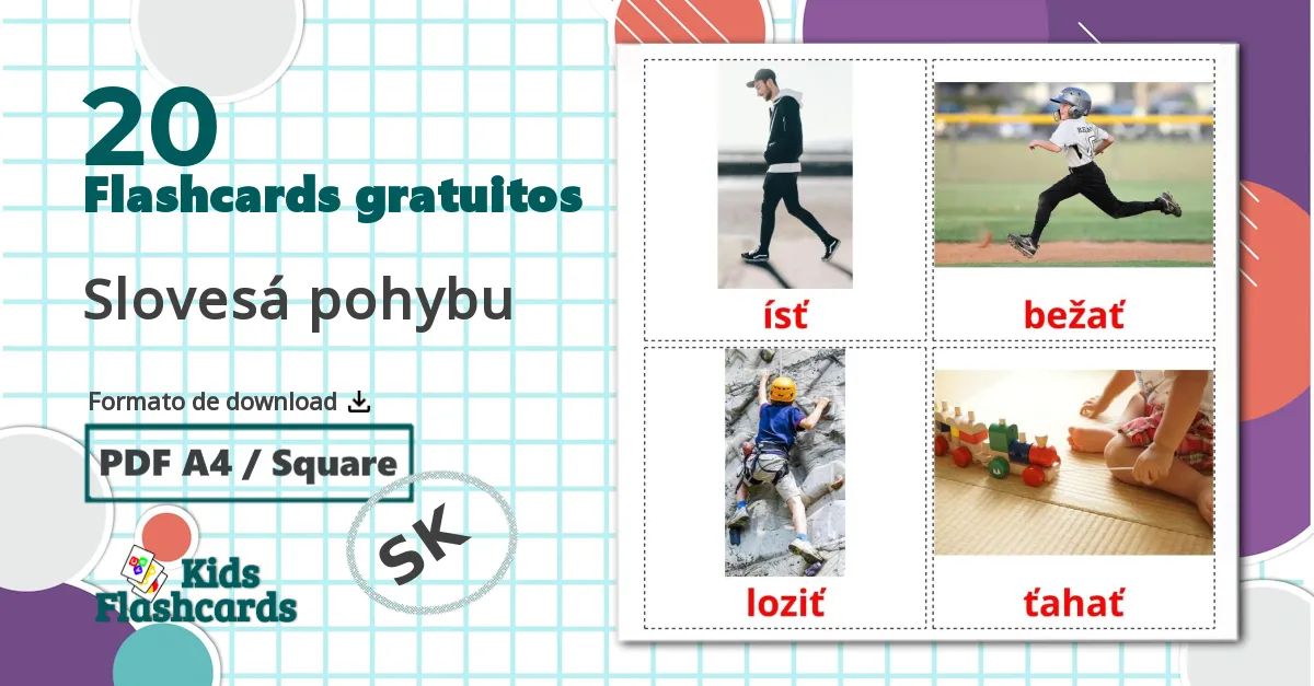 20 Flashcards de Slovesá pohybu