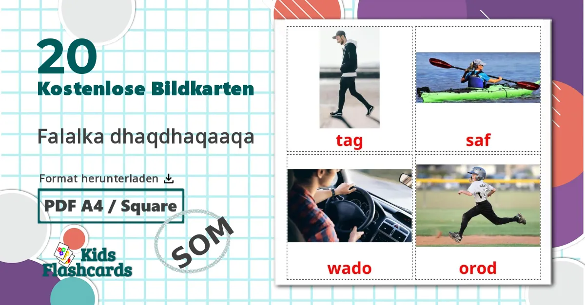 20 Bildkarten für Movimiento