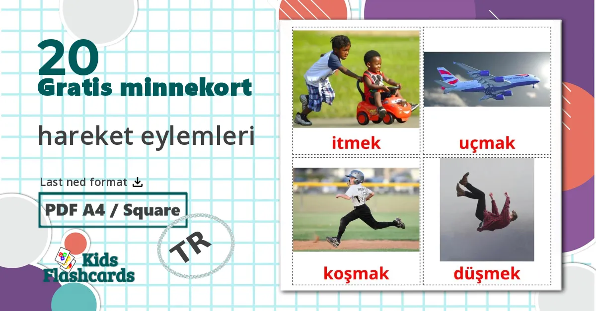 20 hareket eylemleri bildekort