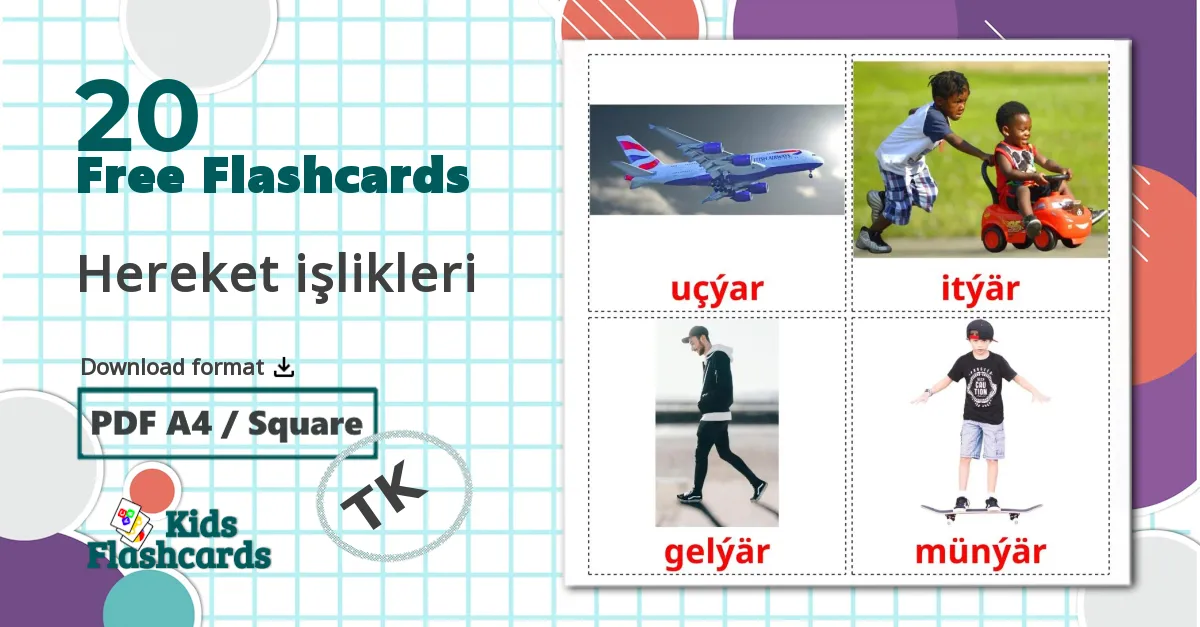 20 Movement verbs flashcards