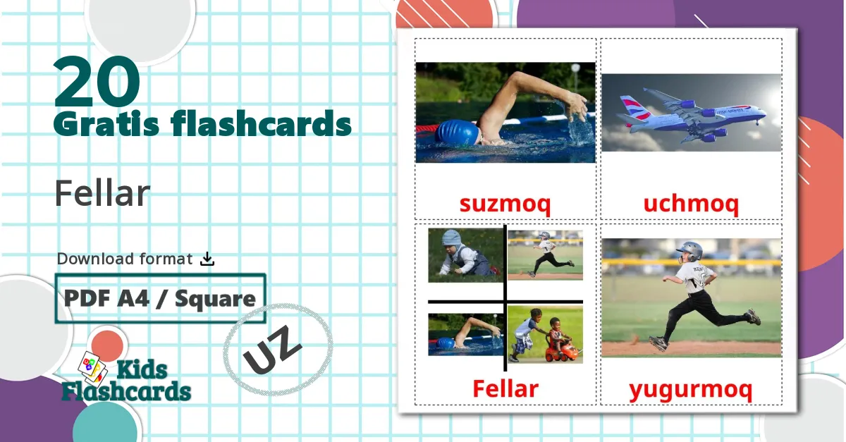 20 Fellar  billedkort for børn