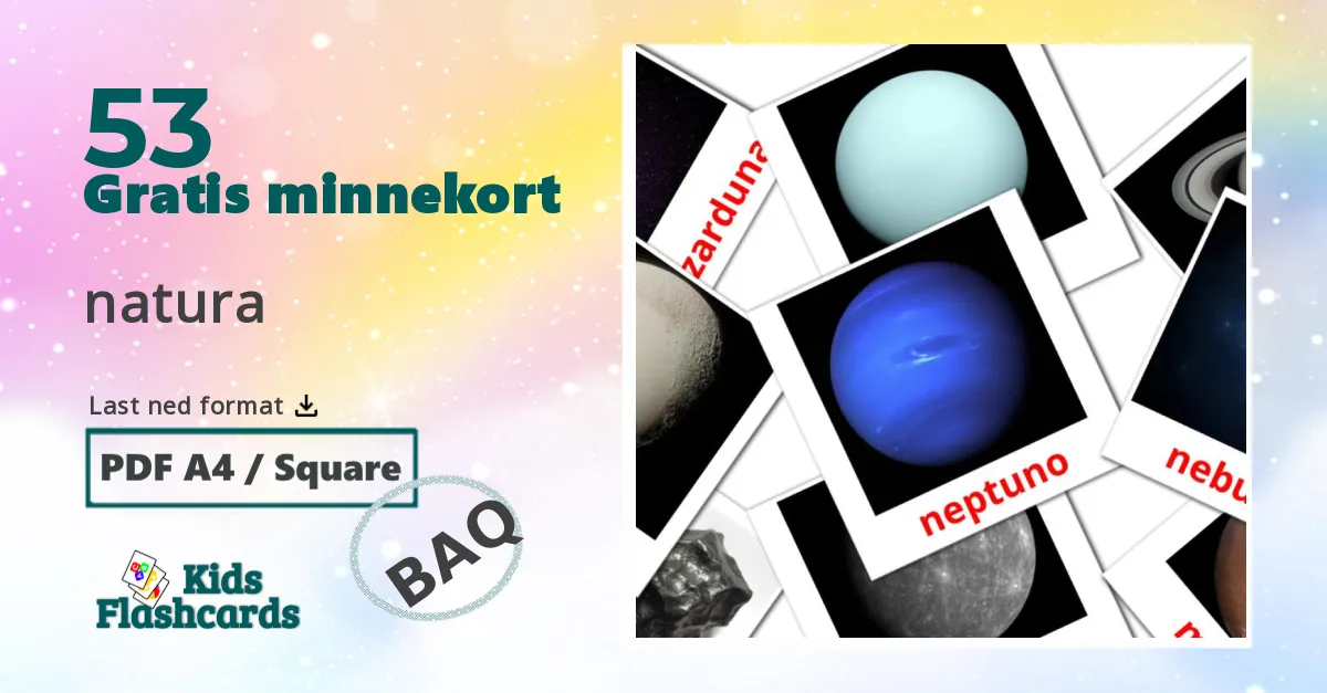 53 natura bildekort