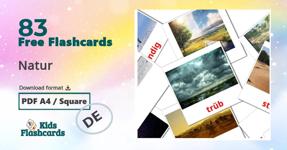 Natur german vocabulary flashcards