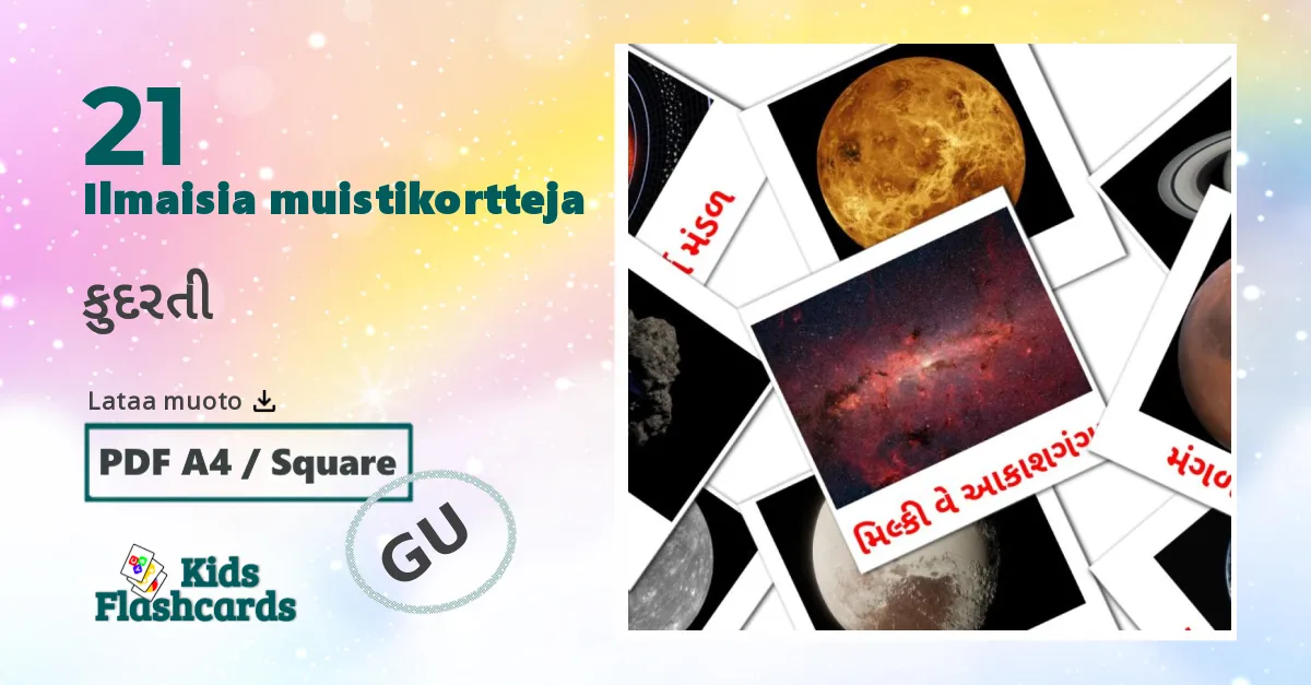 Luonto lasten kuvakortit