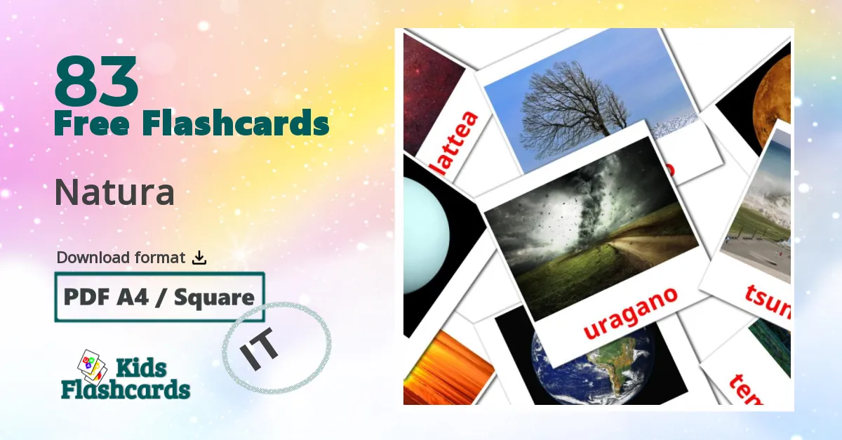 Natura italian vocabulary flashcards