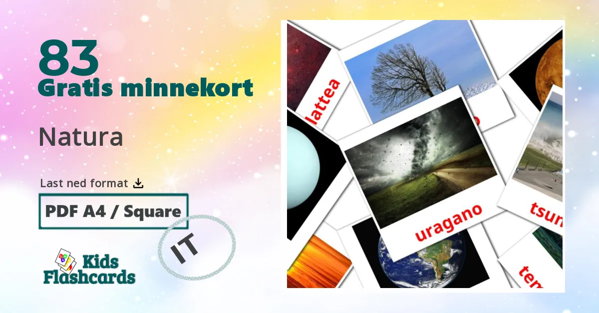 83 Natura bildekort