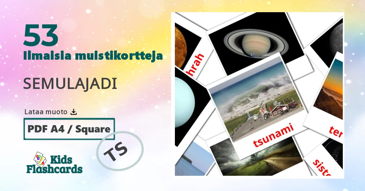 SEMULAJADI – lasten kuvakortit malaijiksi sanastoon