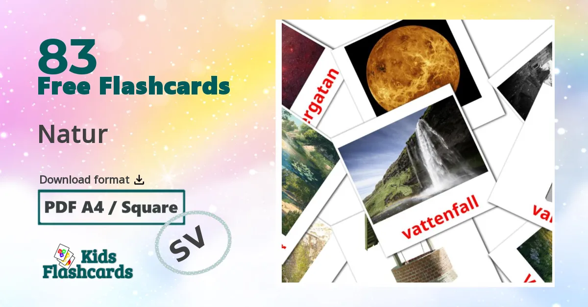 Natur swedish vocabulary flashcards