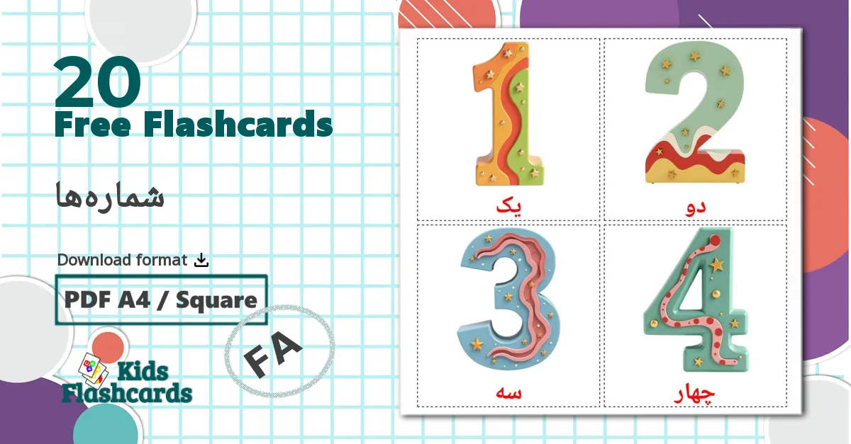 20 Numbers (1-20) flashcards