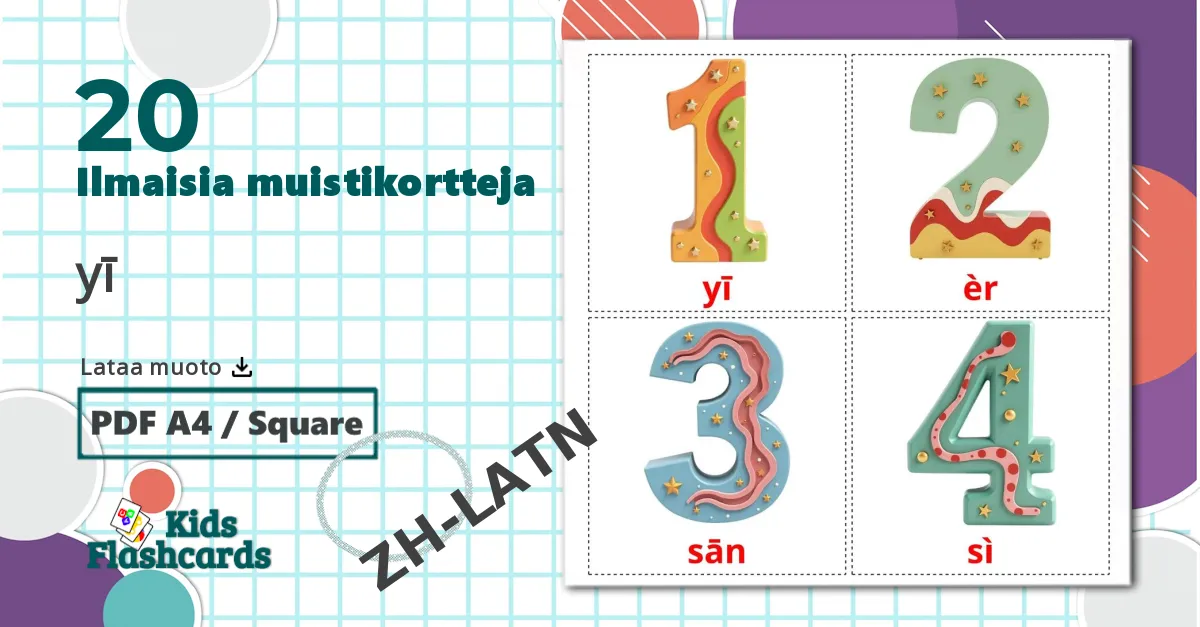 20 yī lasten kuvakortit