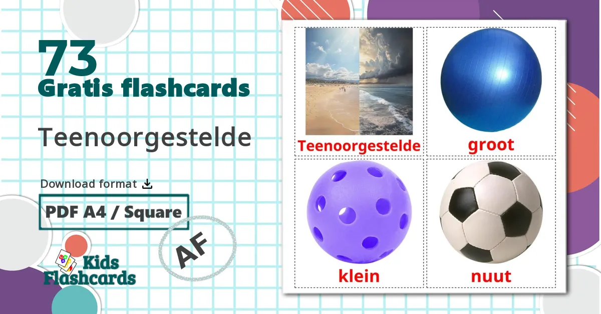 Modsat - afrikaans ordforrådskort