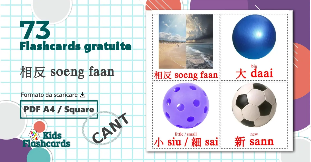 73 flashcards di Opposti