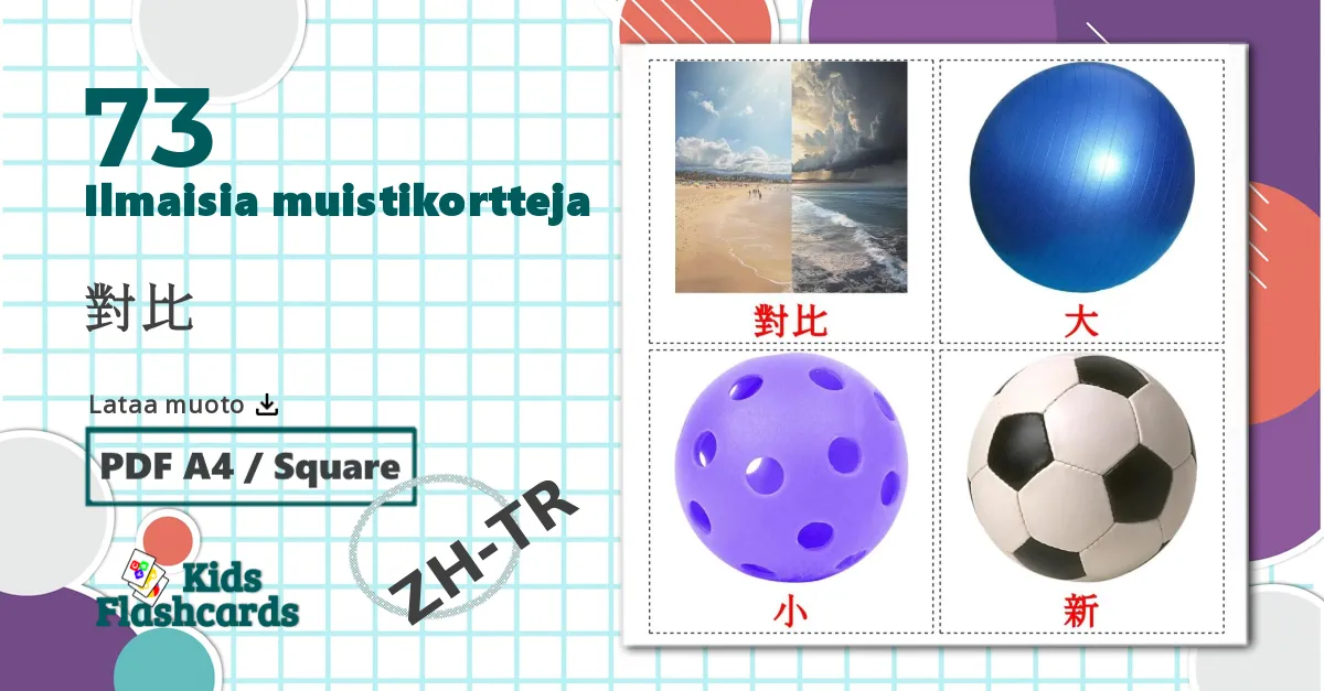 73 對比 lasten kuvakortit