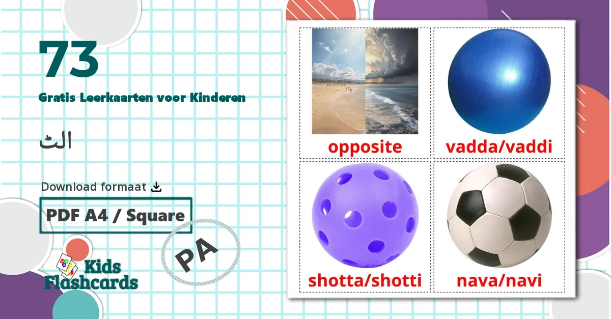 73 الٹ Leerkaarten voor kinderen