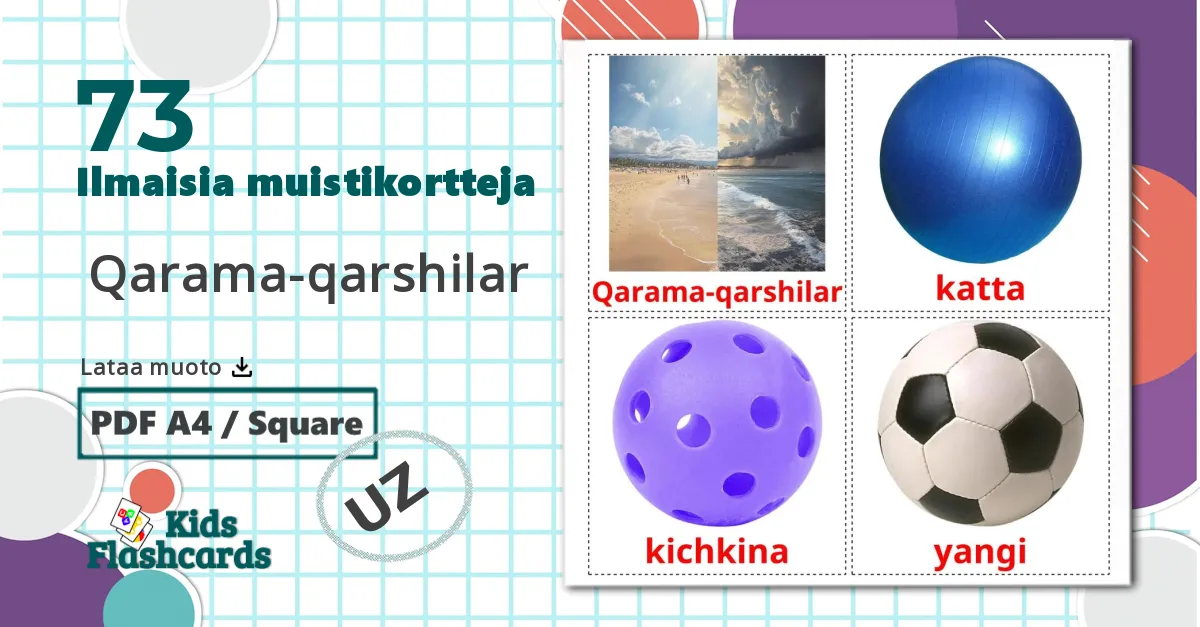 73  Qarama-qarshilar lasten kuvakortit