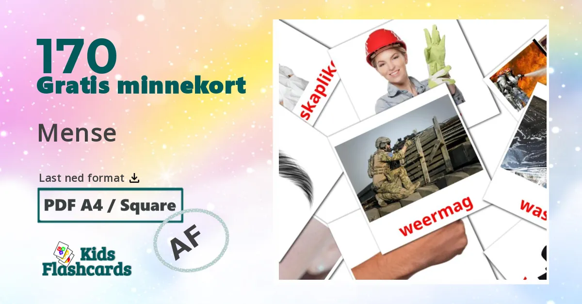 170 Mense bildekort