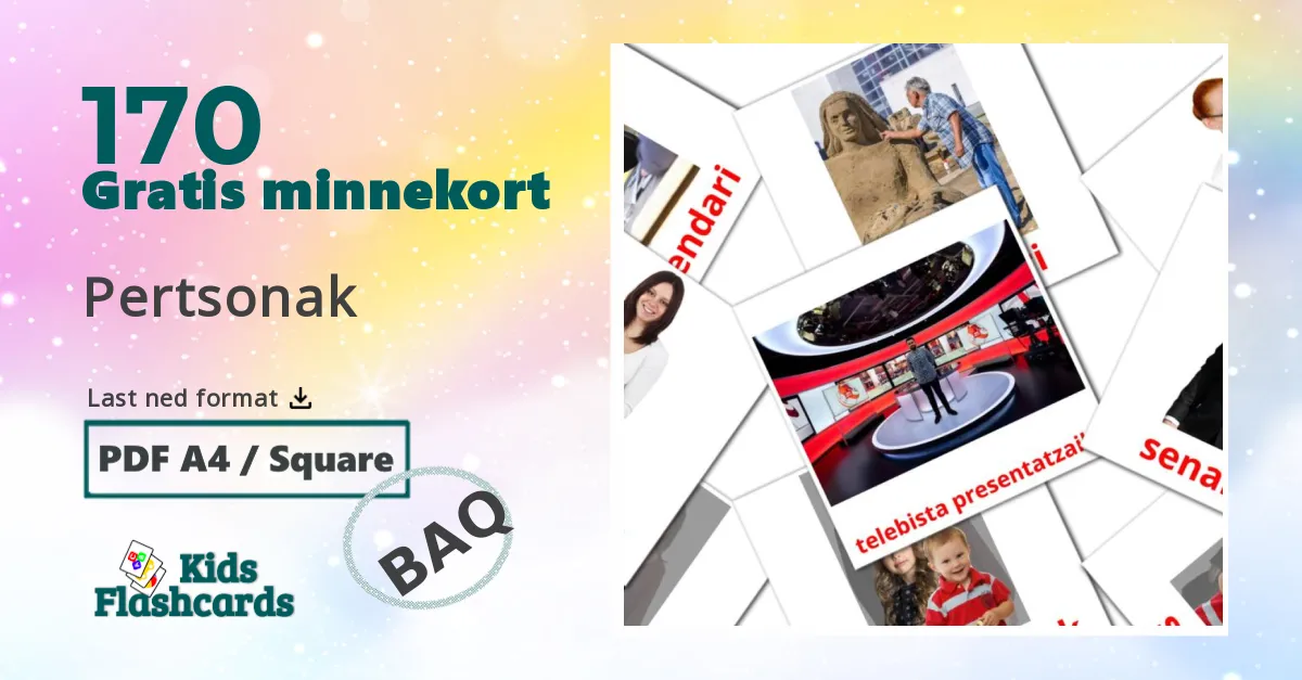 170 Pertsonak bildekort
