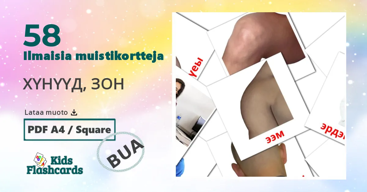 Ihmiset  lasten kuvakortit
