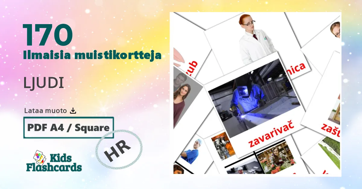 LJUDI – lasten kuvakortit kroaattiksi sanastoon