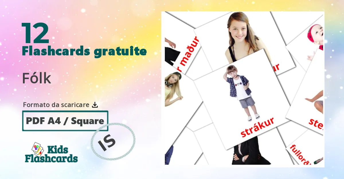 12 flashcards di Fólk