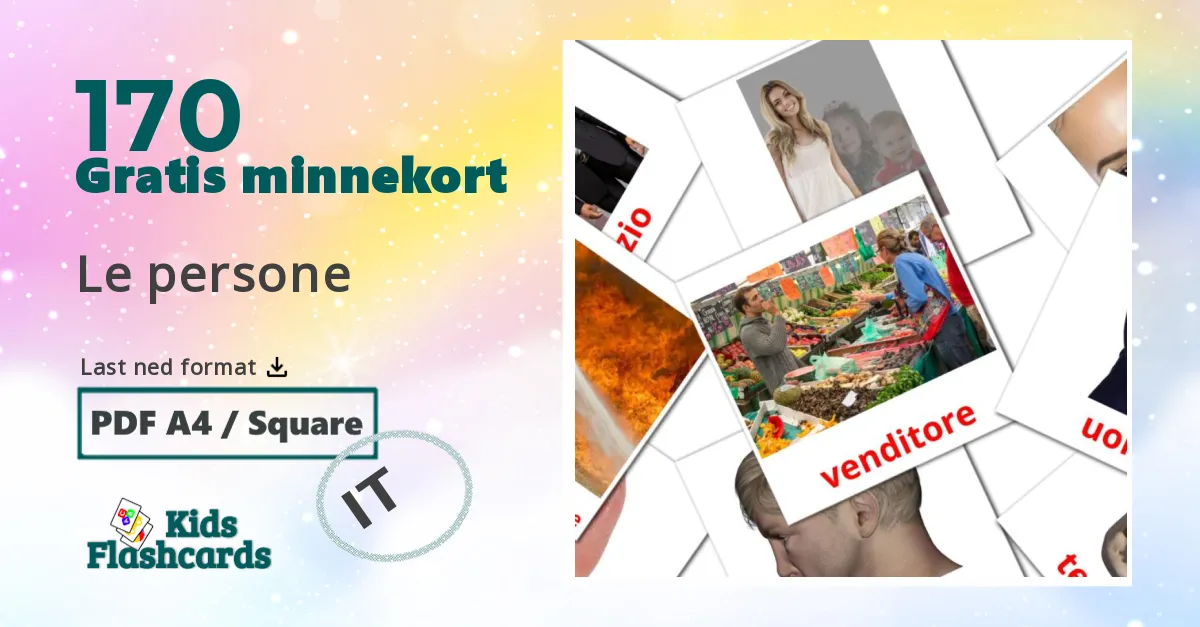 Mennesker bildekort
