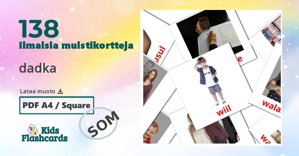 Ihmiset  lasten kuvakortit